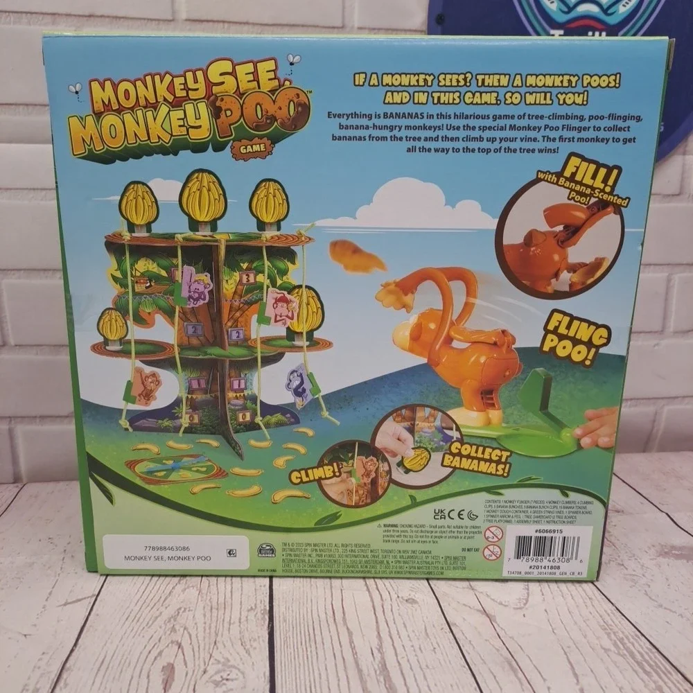 Monkey See Monkey Poo‎ Game for Kids with Fake Poo, Fun Game Spinmaster